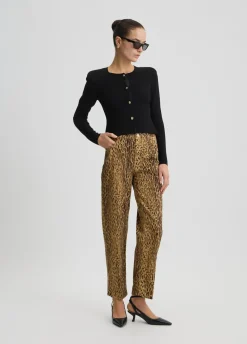 Pantaloni con stampa animalier