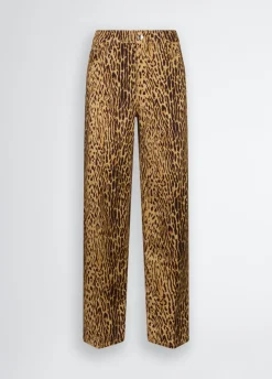 Pantaloni con stampa animalier