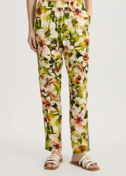Pantaloni con stampa floreale