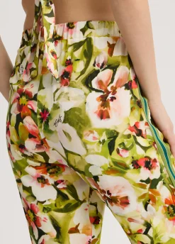 Pantaloni con stampa floreale