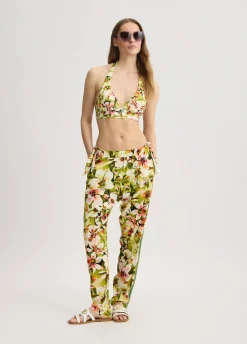 Pantaloni con stampa floreale