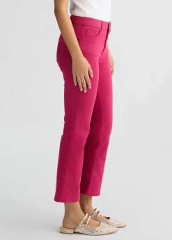 Pantaloni cropped a vita alta