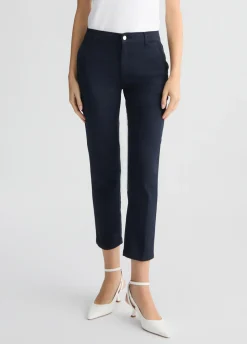 Pantaloni cropped a vita alta