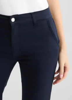 Pantaloni cropped a vita alta