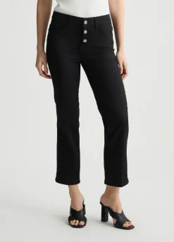 Pantaloni cropped a vita alta