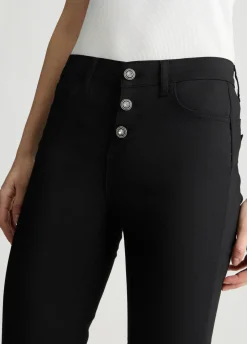 Pantaloni cropped a vita alta
