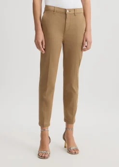Pantaloni cropped a vita alta