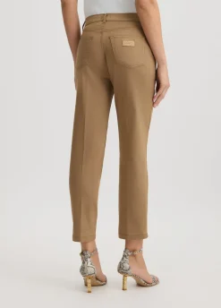 Pantaloni cropped a vita alta