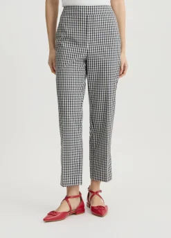 Pantaloni cropped check