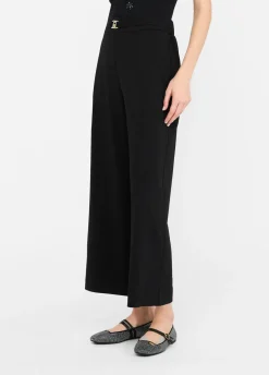 Pantaloni cropped con cintura