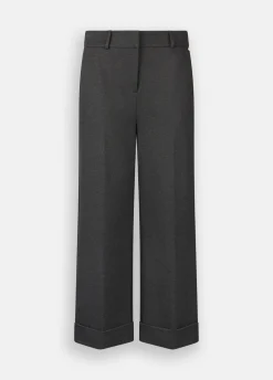 Pantaloni cropped con piega