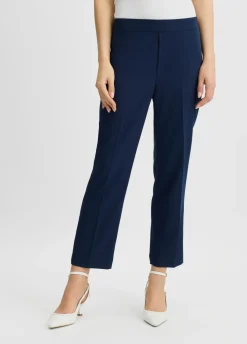 Pantaloni cropped con piega