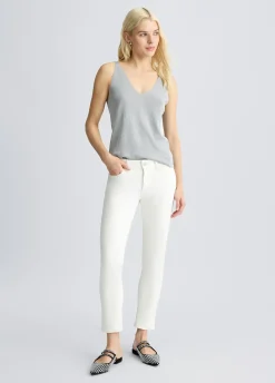 Pantaloni cropped con risvolto