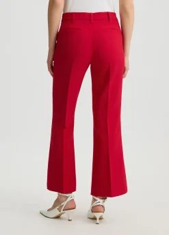 Pantaloni cropped in piquet