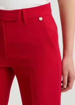 Pantaloni cropped in piquet