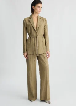 Pantaloni flare a righe