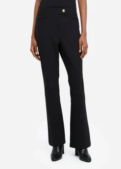 Pantaloni flare a vita alta
