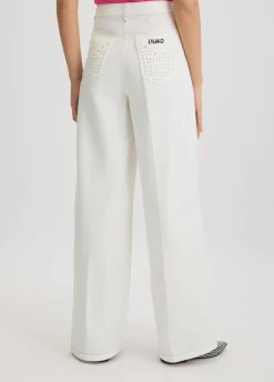 Pantaloni flare a vita alta