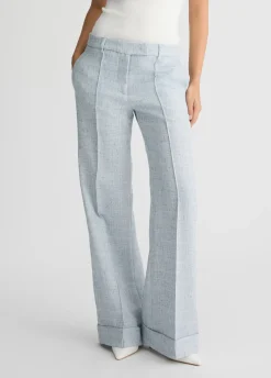 Pantaloni flare a vita alta