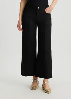 Pantaloni flare a vita alta