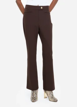 Pantaloni flare a vita alta