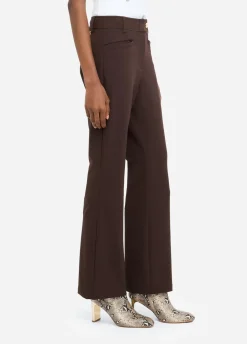 Pantaloni flare a vita alta