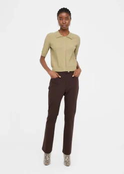 Pantaloni flare a vita alta
