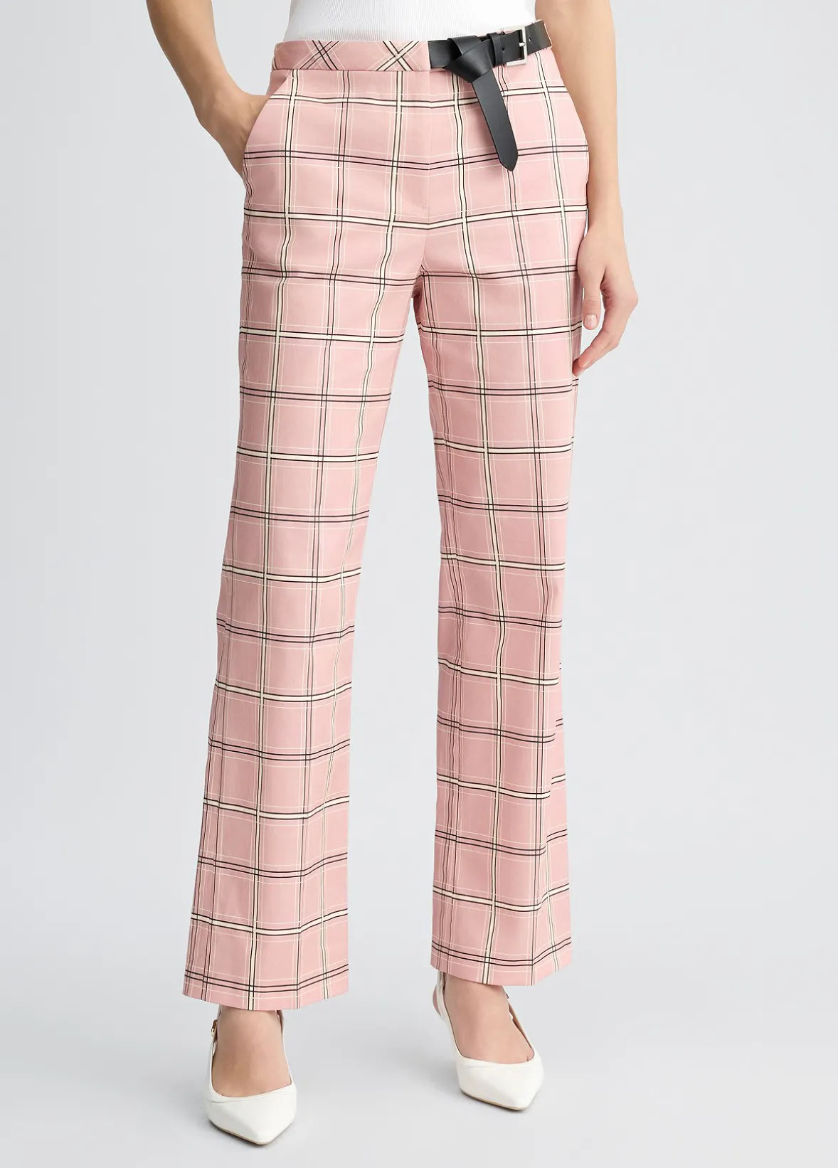 Pantaloni flare check