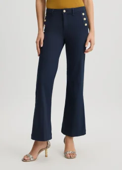 Pantaloni flare con bottoni