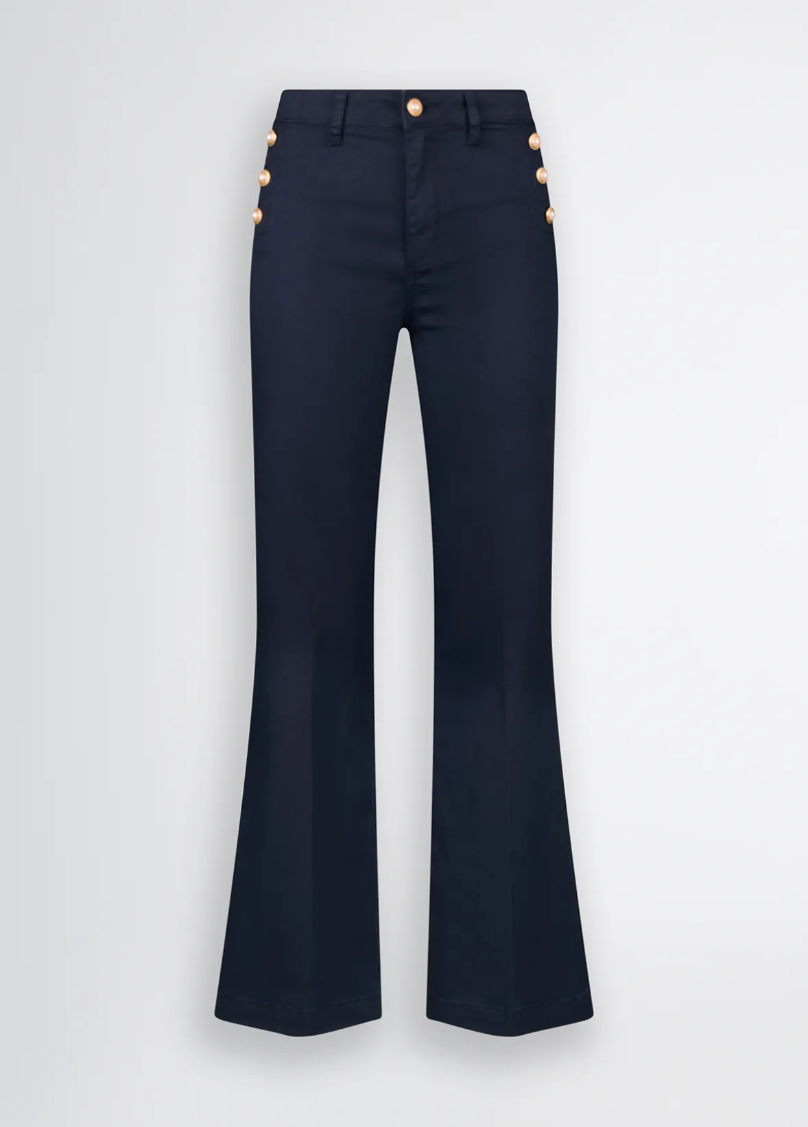 Pantaloni flare con bottoni