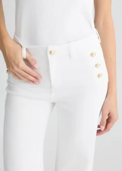 Pantaloni flare con bottoni