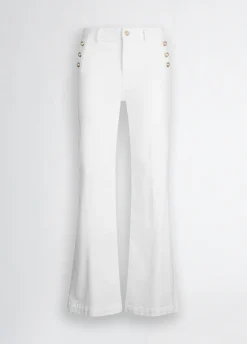 Pantaloni flare con bottoni