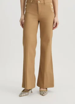 Pantaloni flare con bottoni