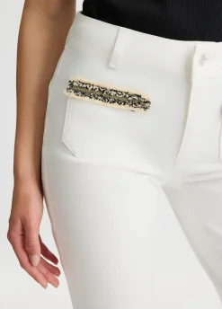 Pantaloni flare cropped