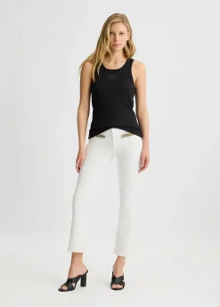 Pantaloni flare cropped