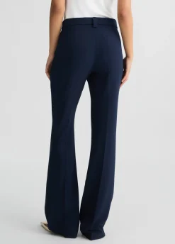 Pantaloni flare in cady crêpe