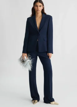 Pantaloni flare in cady crêpe