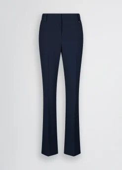 Pantaloni flare in cady crêpe