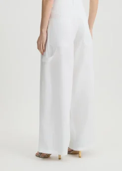 Pantaloni flare in cotone
