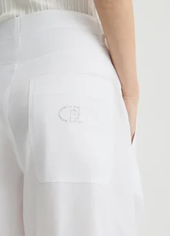 Pantaloni flare in cotone