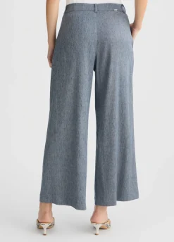 Pantaloni flare in denim