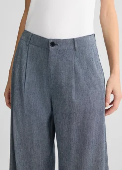 Pantaloni flare in denim