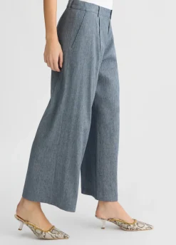 Pantaloni flare in denim