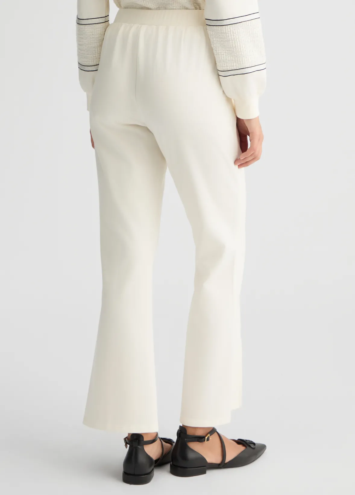 Pantaloni flare in jersey