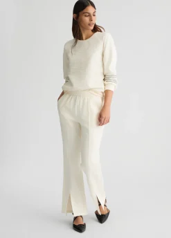 Pantaloni flare in jersey