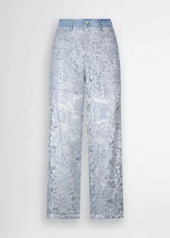 Pantaloni flare in pizzo