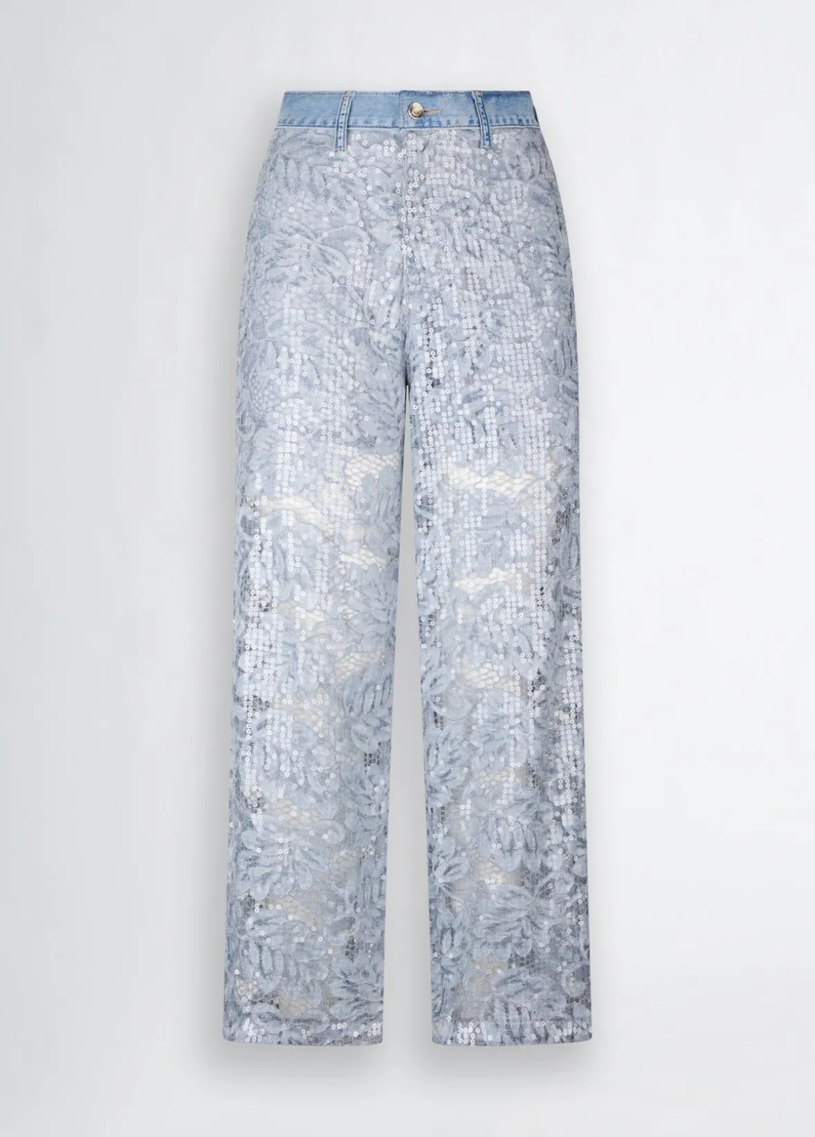 Pantaloni flare in pizzo