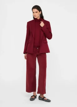 Pantaloni flare in velluto