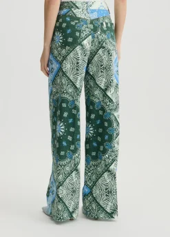 Pantaloni in cotone stampato