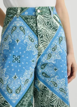 Pantaloni in cotone stampato